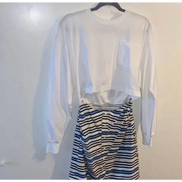 Zara CONTRAST DRESS WITH CUT-OUT DETAIL - Picture 5 of 15